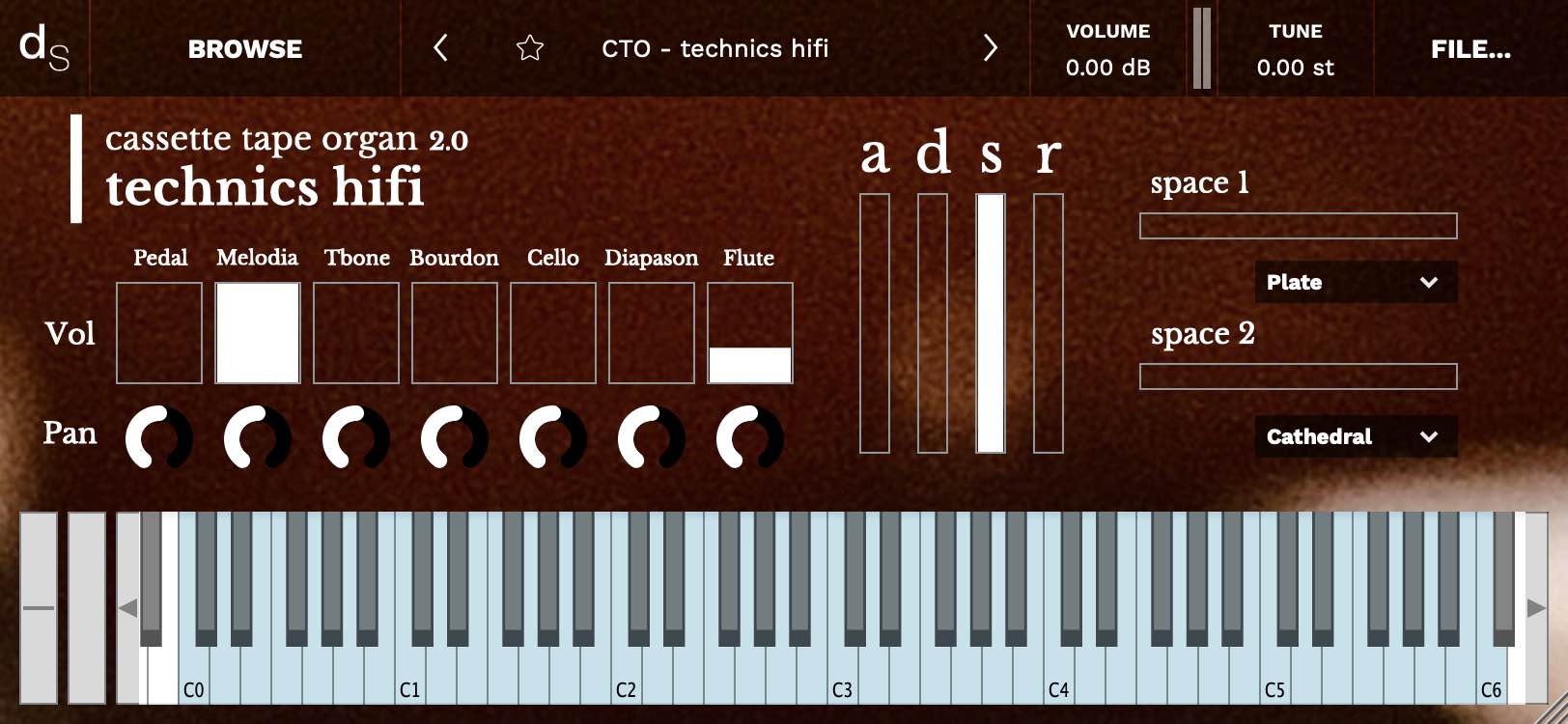 Cassette Tape Organ Technics HiFi Preset UI
